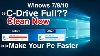 How to Clean C DRIVE in windows7/8/10||URDU/HINDI|| How to make PC faster??