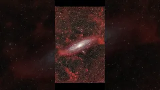 The Red Andromeda: Clouds Around The Galaxy Andromeda, #shorts