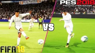 FIFA 18 vs. PES 18: Long Shots, Finesse Shots, Lobs