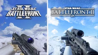 Star Wars Battlefront 2 (2005) vs Star Wars Battlefront II (2017) | Weapons Comparision