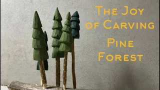 How to Whittle Trees | Tree Carving | Beginner Woodcarving Project | Whittling a forest