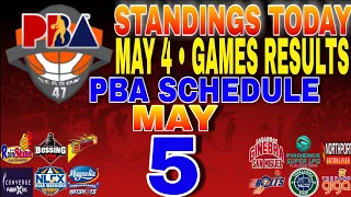 pba standings today May 4, 2024 | games results | games schedule may 5, 2024