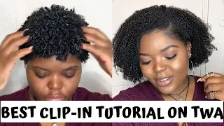 HOW TO INSTALL & BLEND CLIP INS WITH TWA| LOLA WILLIAMS