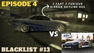 Nissan Skyline R34 vs Toyota Supra Need For Speed Most Wanted Episode 4