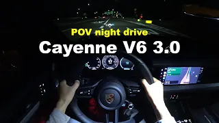 2024 Porsche Cayenne V6 3.0 AWD POV night drive