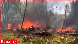Russian army’s Su-34 plane downed on territory of Russia, the plane burned to ashes