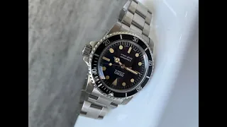 Vintage style Seiko Submariner mod build - eBay video description