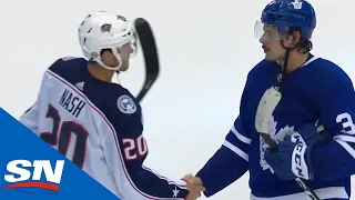 Columbus Blue Jackets And Toronto Maple Leafs Shake Hands After Thrilling Series