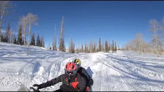 Snowmobiling Daniel’s summit Utah insta360 one x video 360 video