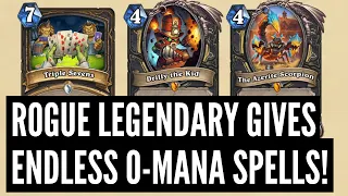 BLIZZARD!!! ROGUE EXCAVATE LEGENDARY IS RIDICULOUS! Get any SPELL for ZERO MANA!? | Badlands Review