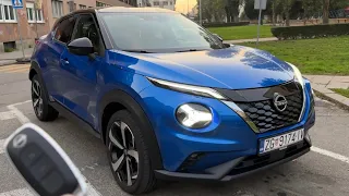 New NISSAN JUKE 2023 - evening POV test drive (AMBIENT lights, HYBRID model)