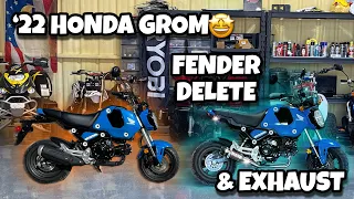 '22 Honda Grom: New Exhaust & Fender Delete
