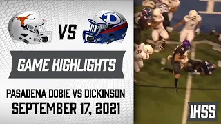 Pasadena Dobie at Dickinson -  2021 Week 4 Football Highlights