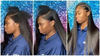 HOW TO BLEND NATURAL LEAVEOUT AND CREATE BABY HAIRS WITH STRAIGHT HAIR😍|TheBeautifulhustler brand