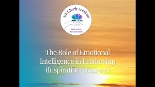 The Role of Emotional Intelligence in Leadership (2024/135)