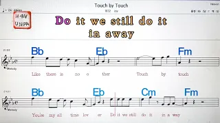 Touch by touch/Joy💋노래방, 통기타 , 코드 큰악보,  가라오케, 반주💖Karaoke, Sheet Music, Chord, MR