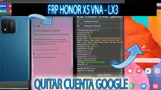 FRP HONOR X5 QUITAR CUENTA GOOGLE CON UNLOCKTOOL UN CLICK VNA LX3