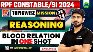 Reasoning Tricks | Blood Relation Basic Concepts in hindi | Reasoning for RPF SI, Constable etc