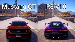 NFS Payback - Ford Mustang GT vs Audi R8 V10 plus - Drag Race