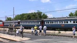 chicago aurora and elgin 4 wooden car train at illinois railway museum