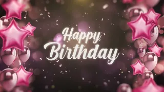 Birthday Background Loop - Happy Birthday Balloons - Pink