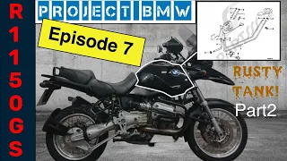 BMW R1150 GS | Cleaning the rusty fuel filler cap and putting the fuel tank back together | Ep 7