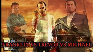 FRANKLIN VS TREVOR VS MICHAEL🔥🔥 II GTA V II FIGHT II  PART 2 🔥🔥