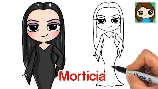 How to Draw Morticia Easy | Netflix Wednesday Addams