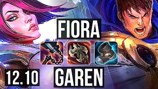 FIORA vs GAREN (TOP) | 7 solo kills, 1300+ games, 1.1M mastery | EUW Challenger | 12.10