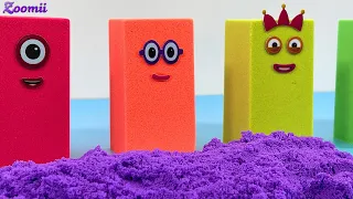 Numberblocks Satisfying Video l Kinetic Sand Numberblocks ASMR #61