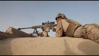 *RAW* Marine Scout Snipers Shoot Enemy during Operation Helmand Viper in Afghanistan