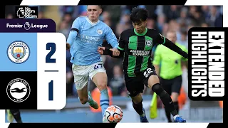 Extended PL Highlights: Man City 2 Brighton 1