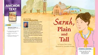 Journeys Lesson 21 for Third Grade: Sarah, Plain and Tall