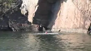 Cliff jumping at Raystown