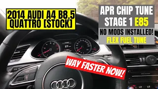 APR CHIP TUNE: STOCK 2014 AUDI A4 B8.5 QUATTRO w/Stage 1 E85 APR Tune | Before and After Comparison