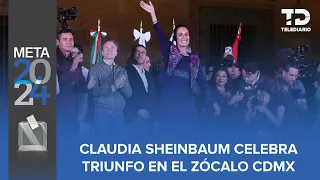 Claudia Sheinbaum festeja en el Zócalo de CdMx su triunfo en elecciones 2024