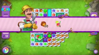 Gardenscapes 1608 Super Hard Level - 17 moves - NO BooSTERS