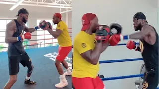 Deontay Wilder Throwing POWERFUL BOMBS Training for his ComeBack Fight vs Robert Helenius