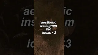 aesthetic bio ideas for instagram 💌 #aesthetic #bio #instagram