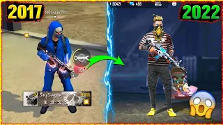 FREE FIRE PLAYERS 2017 VS 2022⚡⚡ - @sksabir-gaming Old Uid vs New Id | Garena free fire [PART 66]