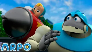 Rocket Ship RIDE!!! 🚀 | ARPO The Robot | Funny Kids Cartoons | Kids TV Full Episode Compilation