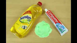 Dish Soap and Colgate Toothpaste Slime , How to Make Slime Soap Salt and Toothpaste, NO GLUE !!