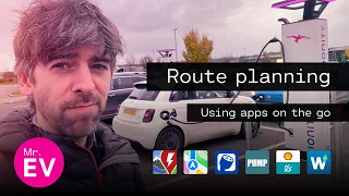 Route planning on the go using ABRP, Pump, PlugShare, WattsUp, Shell... and Apple Maps?!