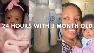 *realistic 24 HOURS WITH A 3 MONTH OLD BABY | single mom + first time mom edition