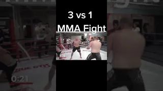 3 vs 1 MMA Fight