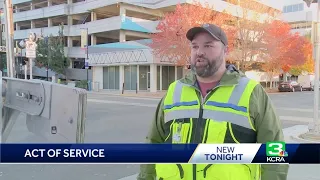 'This hero wears a construction vest': Video of Sacramento man picking up trash delights Reddit u...