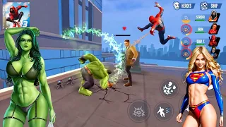 Hulk, Spiderman, Ironman, Deadpool, Captain Amerika, Avengers Stop The Criminal || Spider Fighter 3