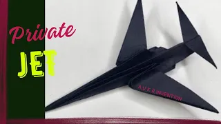 DIY how to make private jet plane from A4 paper / origami jet / fighter jet #diy #easyorigami #A.UKR