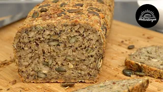 Mix seeds and oatmeal to lose weight and bake this healthy bread!