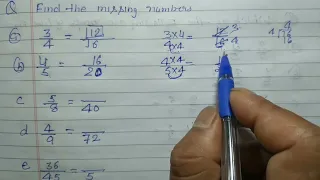 Write the missing numbers